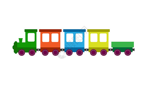 简单绘制儿童彩色列车背景图片