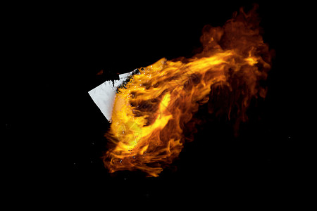 深色背景的烧纸 3D铸造火焰点燃辉光活力渲染火花黑色燃烧力量橙子背景图片
