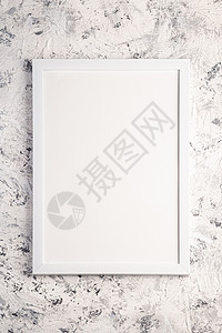 白色的空白模板图片框 在纹理光 灰色背景上背景图片