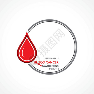 白血病9月观察了血癌意识月 11月卡片全世界帮助癌症丝带淋巴瘤水滴世界疾病插图插画