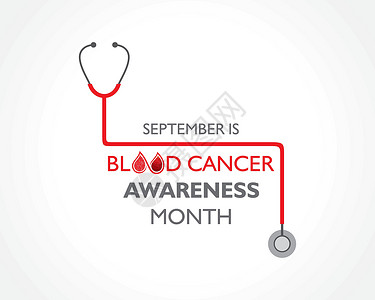 白血病9月观察了血癌意识月 11月丝带治疗诊断水滴淋巴瘤国家癌症全世界活动细胞插画