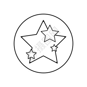 罗西蒙矢量星图标 简单的设计在白色背景f上分离变体绘画库存明星荣耀草图五尖空白尺寸星星插画