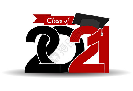 2021年毕业和班级 有毕业上限庆典学士字体数字团体派对文凭学校同学插图插画