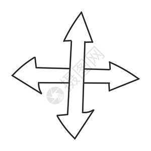 双交叉软Doodle 样式中的双交叉箭头 矢量绘图 fu设计图片