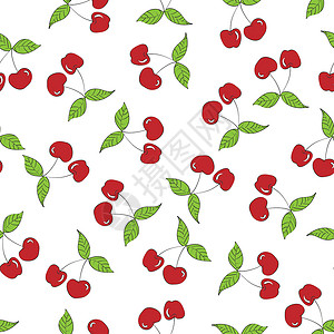 以樱桃或樱桃作为纹理的抽象无缝模式( Tex)背景图片