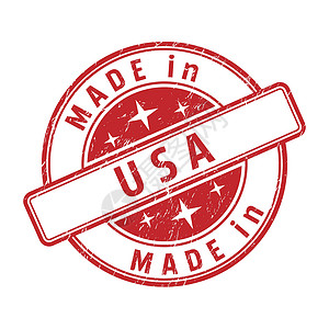 美国制造的印有印章印上美国作的刻字绘画空白文档起源印象保修单进口邮票横幅贴纸插画