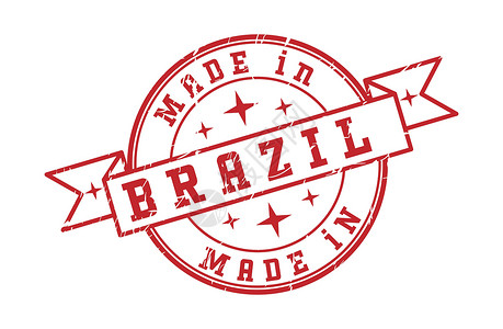 以巴西国字写成的印章的印象插图变体标识贴纸释放送货邮票起源进口文档背景图片