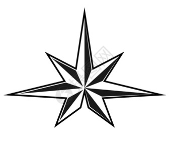 七点半抽象的七点恒星 孤立在白色背景上射线屏幕库存标识商品创造力星星贴纸黑色程序插画