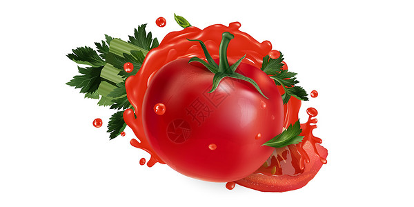 猪肝芹菜蔬菜果汁喷洒的番茄加菜油厨房插图营养广告饮食美食咖啡店食物飞溅液体设计图片