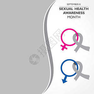 9月观察的性健康认识月9月女士横幅插图预防国家世界夫妻疾病明信片女性背景图片
