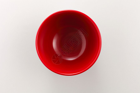 红碗圆形水平厨房摄影对象陶器用具影棚红色背景图片
