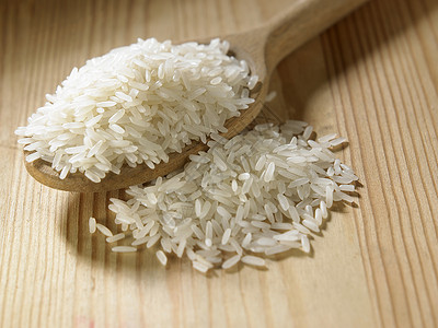 大米饭文化粮食谷物食物农业种子木头白色背景图片