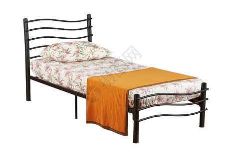 单床单毯子家具枕头用品小路房间剪裁床罩卧室单人背景图片