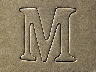 花体字母来信m棕色回收对象材料字母模切教育英语宏观打字稿背景