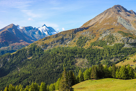 底斯山奥地利美丽的高山景色 清新空气 新鲜空气背景