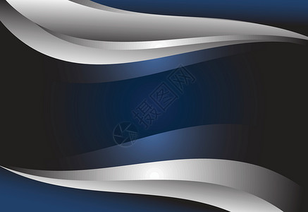 黑色和蓝色梯度曲线和大曲几何背景高清图片