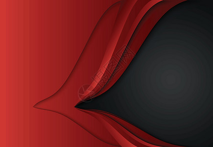 红和黑黑抽象层和曲线背景背景图片