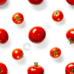 无缝模式与红色成熟的西红柿 在白色背景隔绝的蕃茄 蔬菜抽象无缝模式 有机西红柿平躺营养烹饪食品团体墙纸食物收藏背景图片