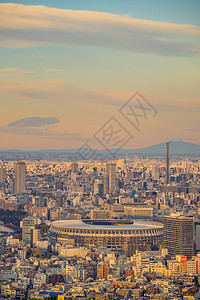 东京残奥会开幕新国家体育场 奥林匹克体育场在东京 日本从 t日落仪式委员会景观建筑运动员建筑学游戏足球竞赛背景