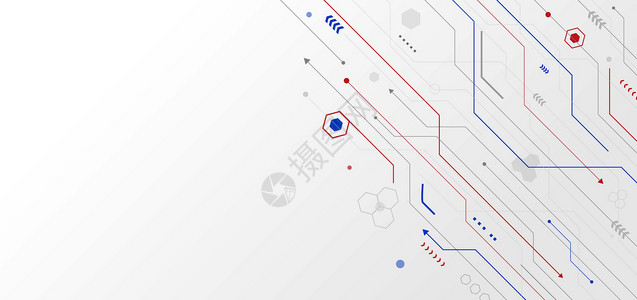 摘要背景白灰白线 点线和箭头通信背景图片