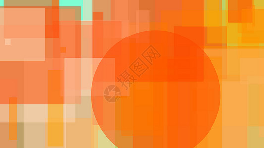 圆形橙色橙色和半海平面抽象背景背景