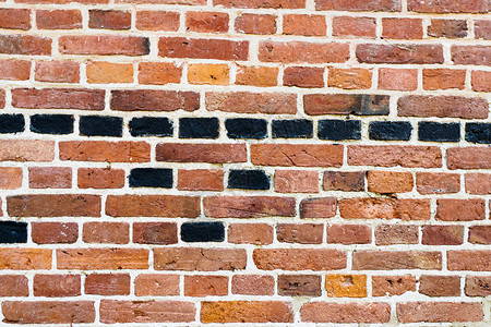 复古砖纹素材旧布朗砖墙的粗纹背景 抽象的古老砖墙背景