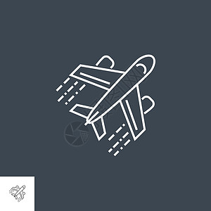 飞机图标旅行插图运输横幅乘客航空喷射飞机场货物旅游背景图片