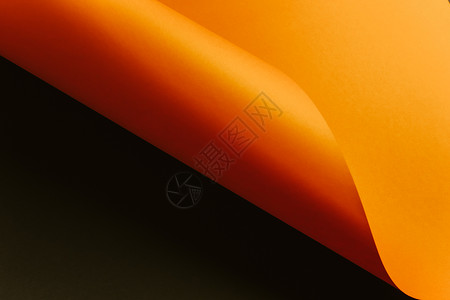 橙色和黑色平面背景 有尖细层 曲线和阴影以及复制空间背景