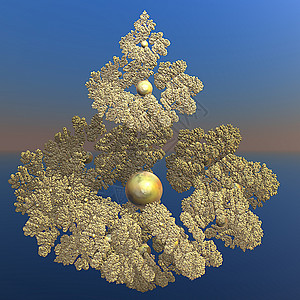 3D 计算机计算分形的三维插图数学电脑几何学图像装饰品背景图片