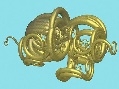 3D 计算机计算分形的三维插图电脑图像数学几何学装饰品背景图片