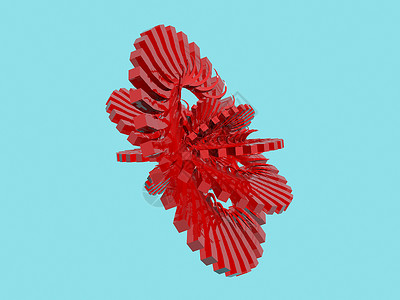 3D 计算机计算分形的三维插图装饰品几何学电脑数学图像背景图片
