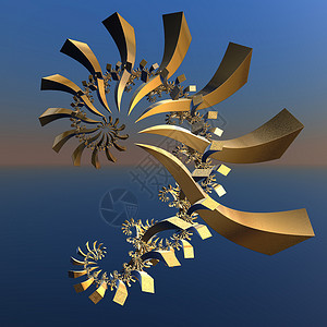 3D 计算机计算分形的三维插图数学图像几何学装饰品电脑背景图片