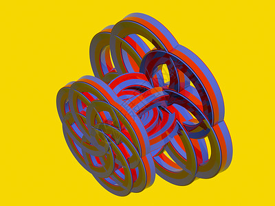 3D 计算机计算分形的三维插图图像电脑装饰品几何学数学背景图片