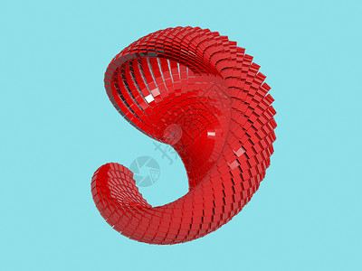 3D 计算机计算分形的三维插图图像装饰品几何学数学电脑背景图片