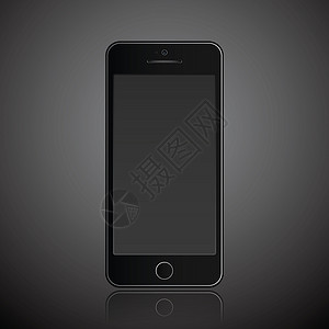 黑色屏幕新的现实移动电话 智能手机 现代风格 黑色背景 带折叠电话导航网络电脑插图按钮空白电子工具电讯背景