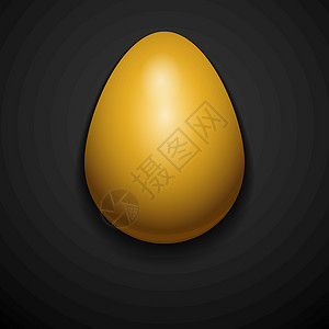 洒金金蛋时尚有创意的黄金光彩照亮的东面鸡蛋徽标样本文本插画