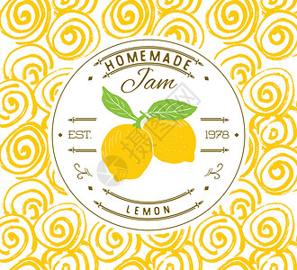 标签柠檬矢量豆类标签设计模板 用于手绘水果和背景素描的柠檬甜点产品 Doodle矢量柠檬插图品牌绘画小吃包装食物涂鸦贴纸草图早餐插画