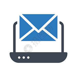 电子邮件通讯营销信封收件箱商业互联网邮件技术白色电子背景图片