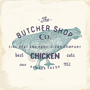 鸡肉制品菜单复古的高清图片