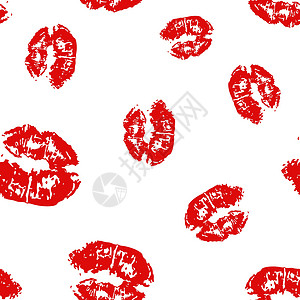 口红痕迹接吻 无唇缝合模式背景 矢量说明在白色上被隔离墙纸纺织品女士女性卡通片口红草图包装美丽女孩插画