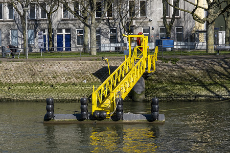 荷兰鹿特丹停运水路运输出租车背景图片