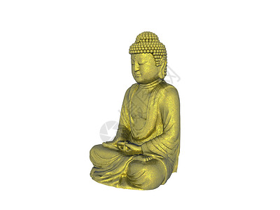 金金大佛形雕像金属发型专注冥想宗教背景图片