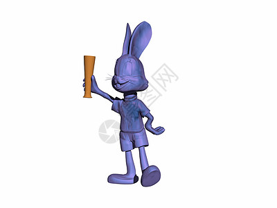 带啤酒杯的蓝蓝色卡通兔子漫画卡通片玩具背景图片