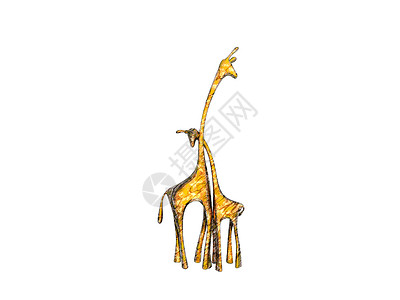 长颈鹿雕像高清图片