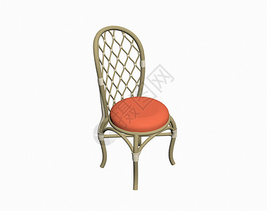 带有橙色内衣装饰的古董椅饭厅椅子家具红色装潢座位靠背背景图片