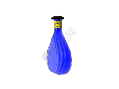 香水蓝瓶香水瓶瓶子蓝色液体化妆品塞子背景图片