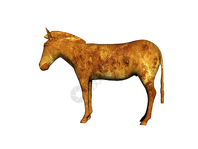 牧中的棕色马动物坐骑雕像蹄类奇趾野马儿马匹尾巴背景图片