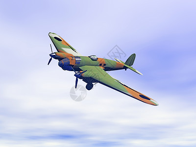 空中军用螺旋桨飞机运输翅膀螺旋桨尾部客机飞机单元后勤绿色起落架背景图片