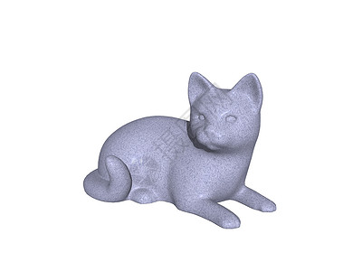 猫在地上蹲着石膏花岗岩艺术品动物雕塑肖像制品大理石陶瓷数字背景图片