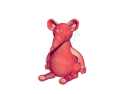 挂着喜笑的卡通小老鼠雕塑肖像数字花岗岩大理石陶瓷动物石膏艺术品宠物背景图片